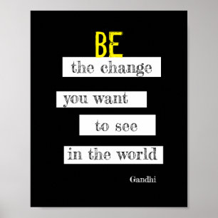 Póster inspiradora cita de Gandhi moda poster moderna