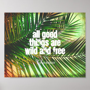 Póster inspiradora cita de Thoreau poster silvestre y lib