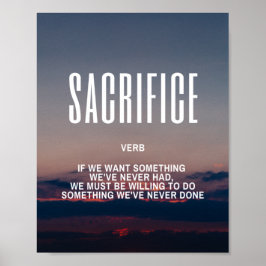 Póster Inspiradora Cita En Sacrificio