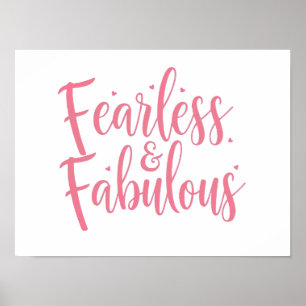 Póster Inspiradora cita "intrépida y fabulosa"