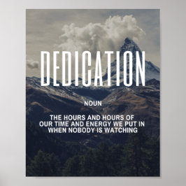 Póster Inspiradora Cita Sobre Dedicación
