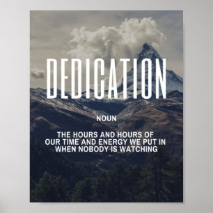 Póster Inspiradora Cita Sobre Dedicación