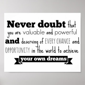 Póster Inspirando a Poster de citas de Hillary Clinton