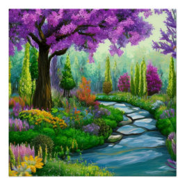 Póster Inspirando paisajes boscosos