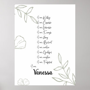 Póster Inspirando tu viaje con el poster de afirmaciones