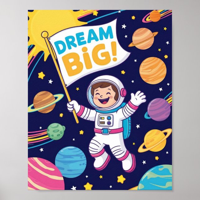 Póster Inspirational "Dream Big" for Children (Frente)