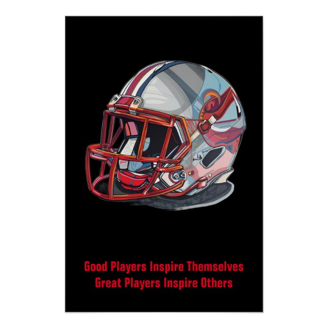 Póster Inspirational Good Players Pop Art Football Helmet (Anverso)