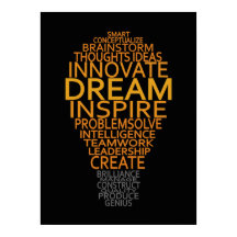 Inspirational Light Bulb custom poster