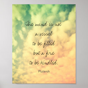 Póster inspirational literary quote  by Plutarch word art