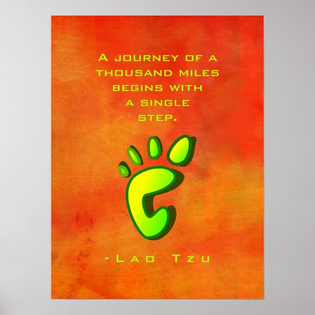 Póster Inspirational Motivational Wisdom by Lao Tzu (Frente)