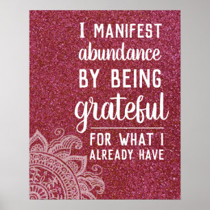 Póster Inspirational Quote Law of Attraction Motivational