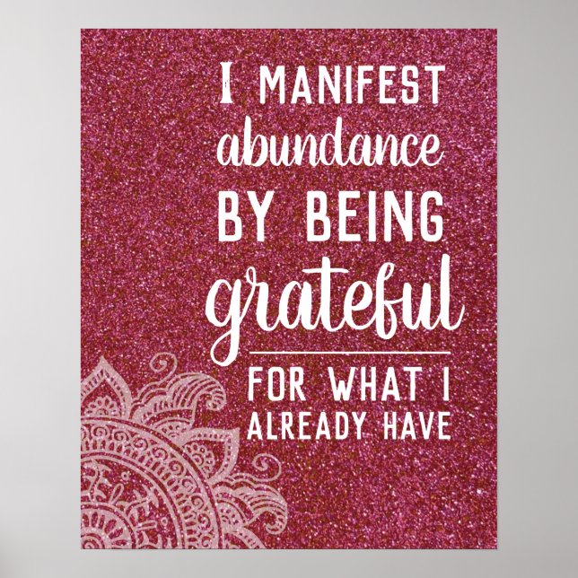 Póster Inspirational Quote Law of Attraction Motivational (Frente)