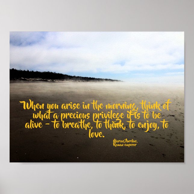 Póster Inspirational Quote Ocean Beach Photo (Frente)