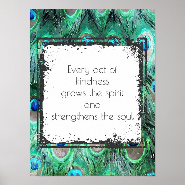 Póster Inspirational Quote On Kindness Spirit And Soul (Frente)