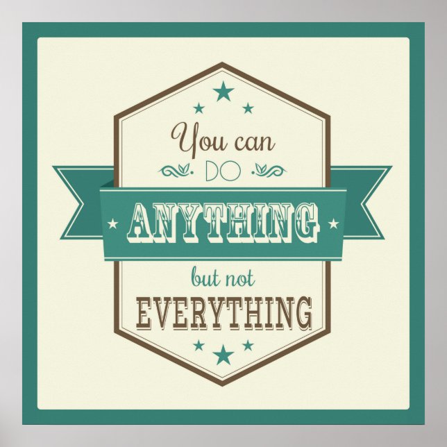 Póster Inspirational quote typography poster (Frente)