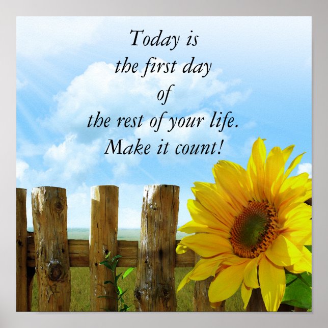 Póster Inspirational Sunflower Poster (Frente)