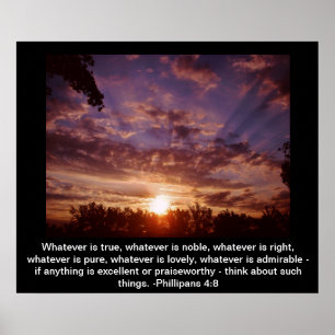 Póster Inspirational sunrise poster