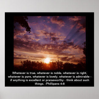 Póster Inspirational sunrise poster