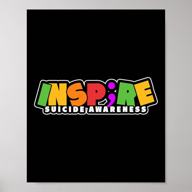 Póster Inspire Semicolón: Proyecto de sensibilización sob (Frente)