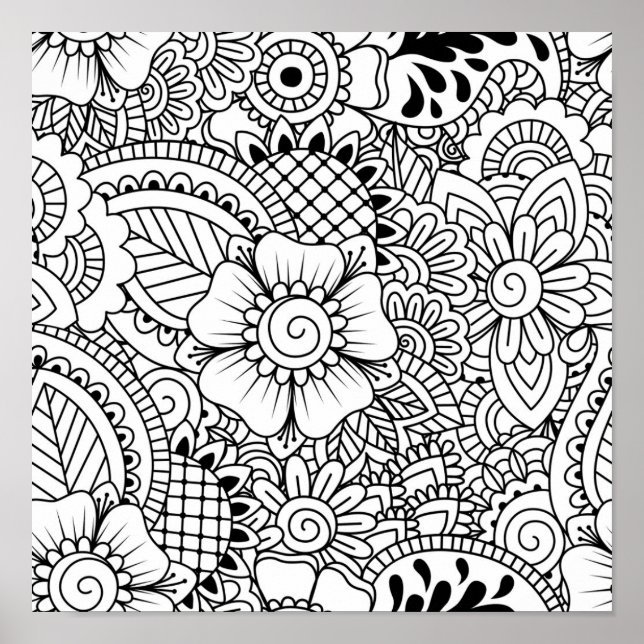 Póster Inspired Flowers 2 (Frente)