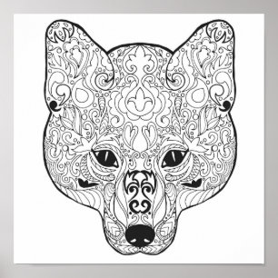 Póster Inspired Fox Head 2