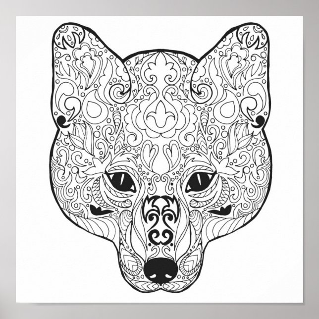 Póster Inspired Fox Head 2 (Frente)