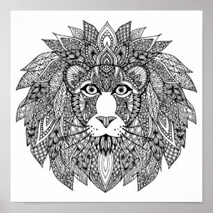 Póster Inspired Lion Head 4