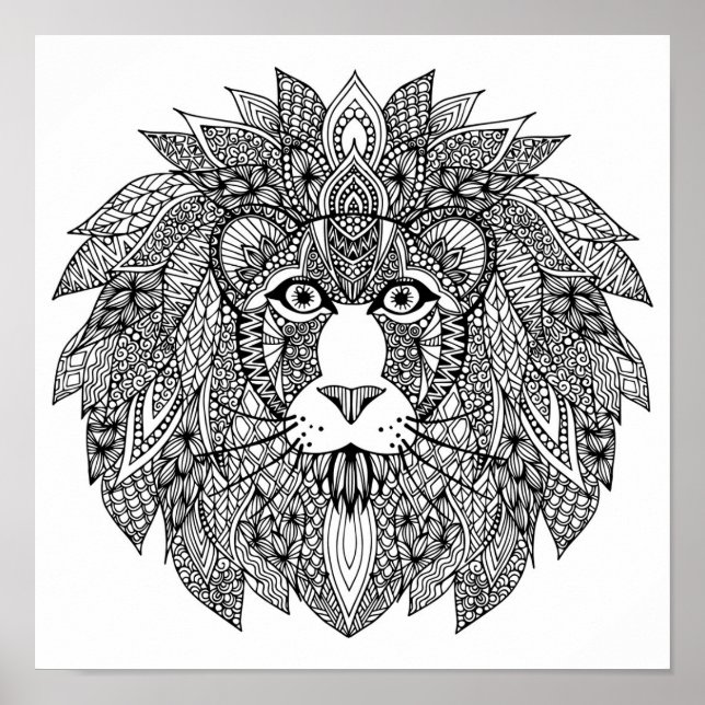 Póster Inspired Lion Head 4 (Frente)