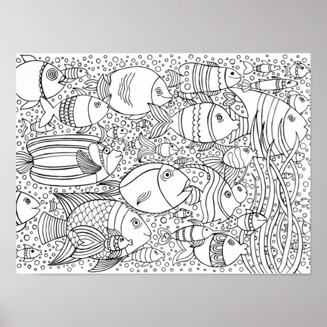 Póster Inspired School Of Fish 2 (Frente)