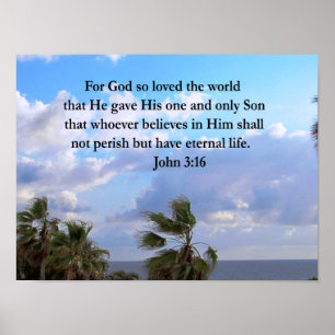 PÓSTER INSPIRING JOHN 3:16 FOTO