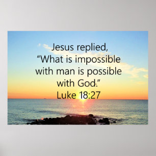 PÓSTER INSPIRING LUKE 18:27 DISEÑO DE FOTOS SUNRISE