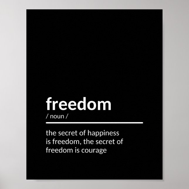 Póster Inspiring Quote About Freedom (Frente)