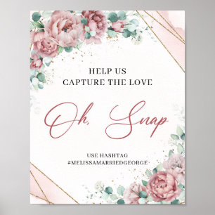 Póster Instagram Ayúdanos a capturar el amor oh snap sign