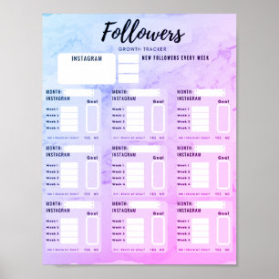 PÓSTER INSTAGRAM SIGUE AL SEGUIDOR DE CRECIMIENTO