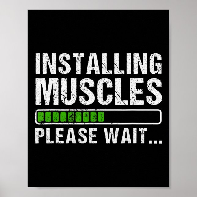Póster Instalación de músculos (Frente)