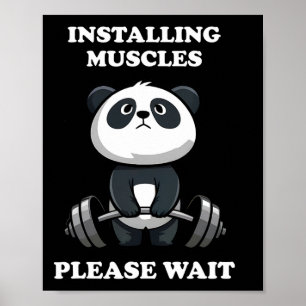 Póster Instalación de Músculos Por Favor Esperar El Cuerp