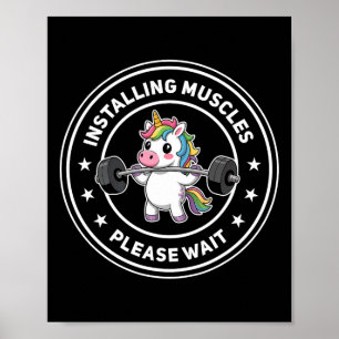 Póster Instalación de músculos Por Favor Espere Un Gimnas