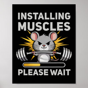 Póster Instalación De Músculos Por Favor Espere Un Gimnas