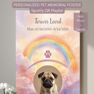 Póster Instant Download Printable Rainbow Bridge Dog