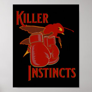 Póster Instintos Asesinos Abejas Y Guantes De Boxeo