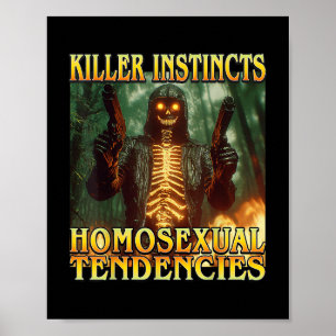 Póster Instintos asesinos Tendencias Homoual - Funny Skel