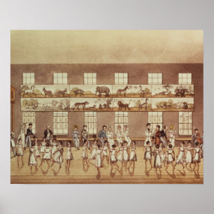 Póster Institución del Sr. Owen, Nueva Lanark (Quadrille