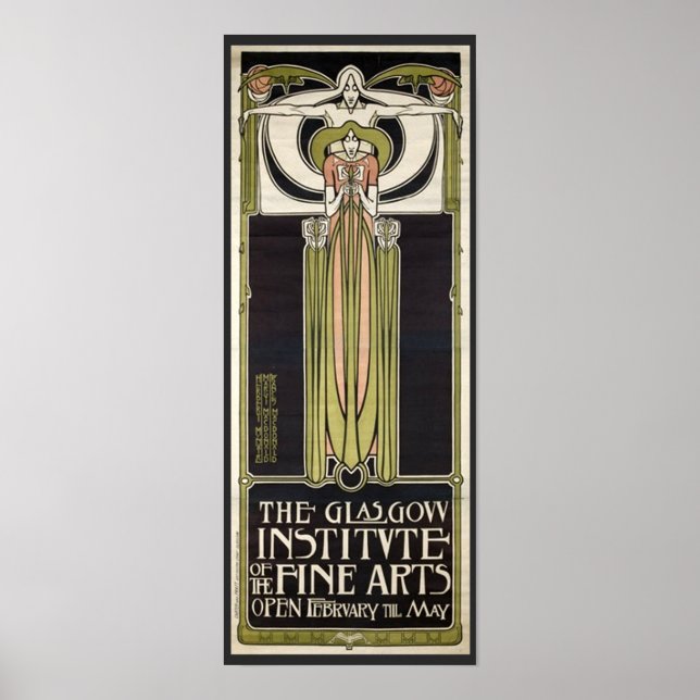 Póster Instituto de Bellas Artes de Art Nouveau Glasgow (Frente)