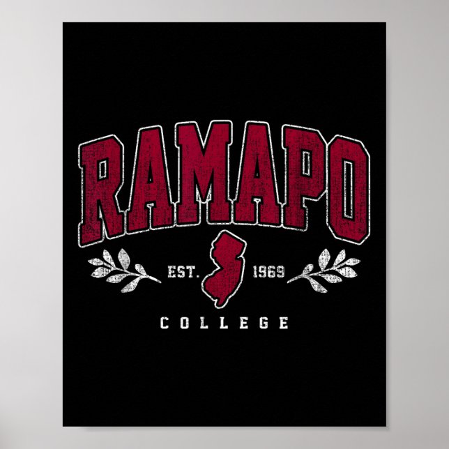 Póster Instituto Ramapo De Tecnología Arco Retro Para Hom (Frente)