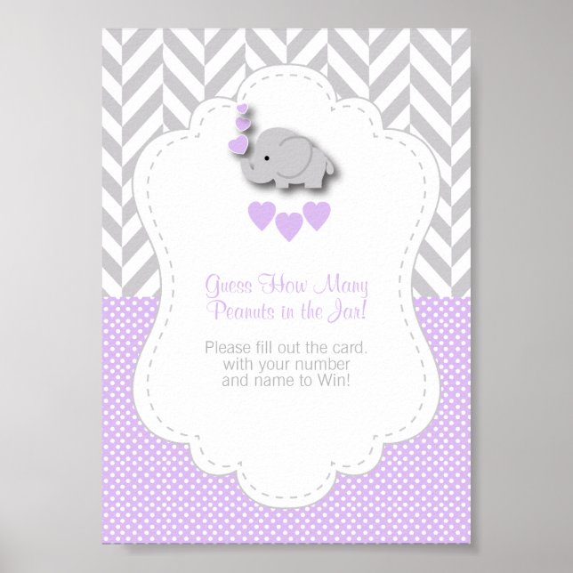 Póster Instrucción de juego de Elefantes Púrpura (Frente)