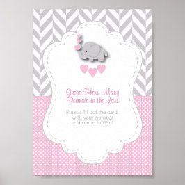 Póster Instrucción de juego para elefantes rosados