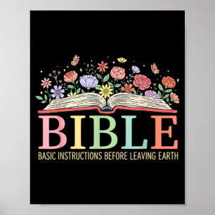 Póster Instrucciones Básicas de la Biblia Antes de Dejar 