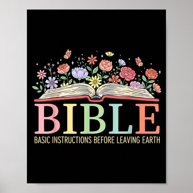 Póster Instrucciones Básicas de la Biblia Antes de Dejar  (Frente)
