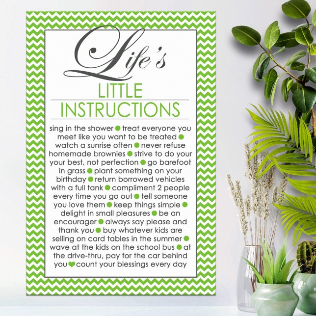 Póster Instrucciones Pequeñas de la Vida Verde Lima (Subido por el creador)