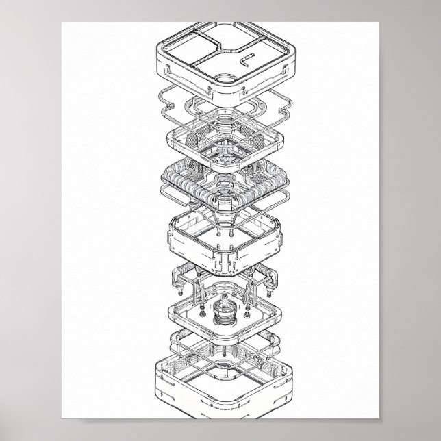 Póster Instructional Design: Modular Machine Assembly (Frente)